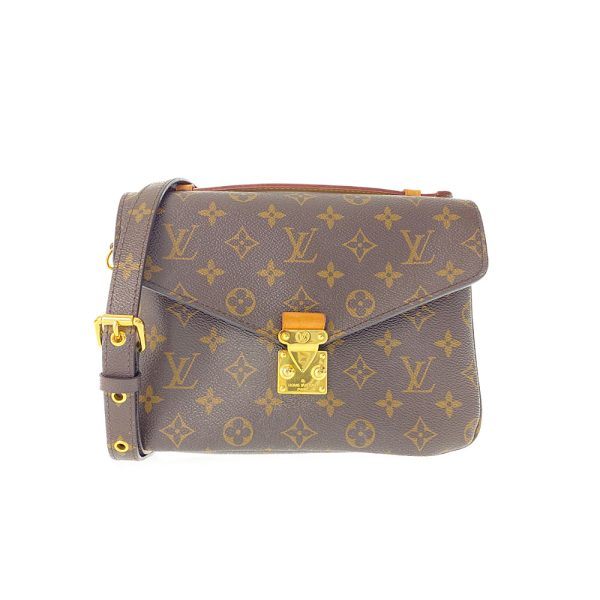 1 Louis Vuitton Monogram Pochette Metis MM Handbag Brown