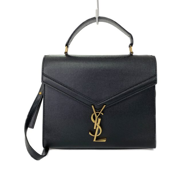 1 Saint Laurent Paris Cassandra Top Shoulder Bag Calfskin Leather Black