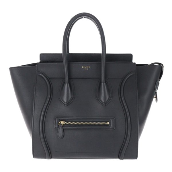1 Celine Luggage Mini Shopper Shoulder Bag Black