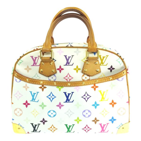 1 Louis Vuitton Monogram Multicolor Trouville Handbag Bag White