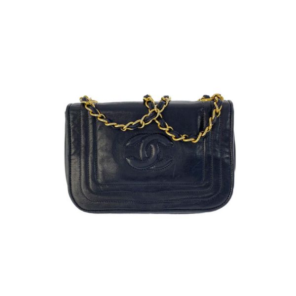 1 Chanel Chain Shoulder Bag Lambskin Black