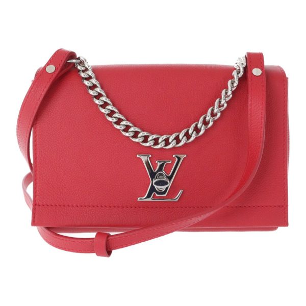 1 Louis Vuitton Lockme BB Chain Handbag Red