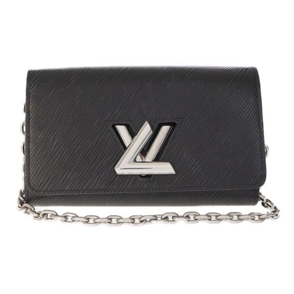 1 Louis Vuitton Epi Portefeuille Twist Chain Shoulder Bag Noir Black