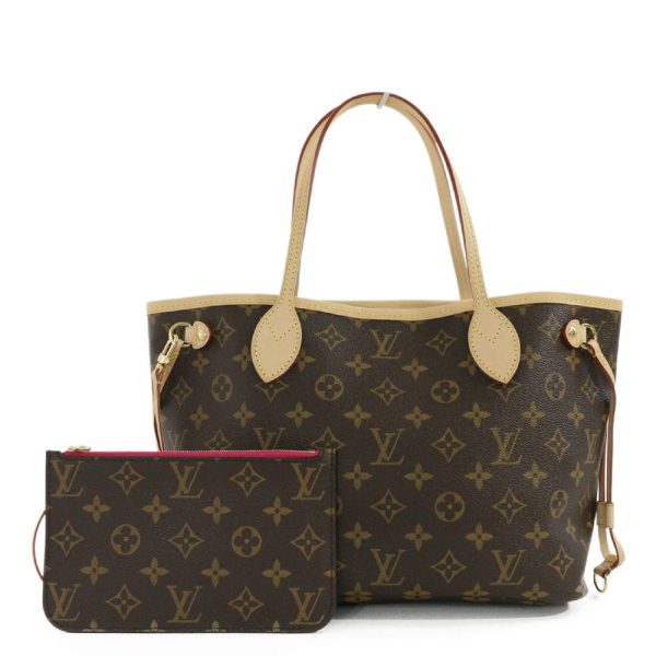 1 Louis Vuitton Monogram Neverfull Pm Tote Bag Brown