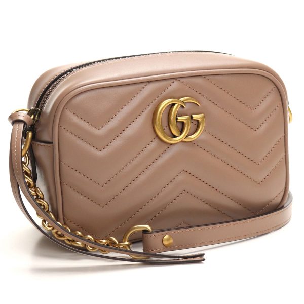 1 Gucci Shoulder Bag Chevron Leather Beige