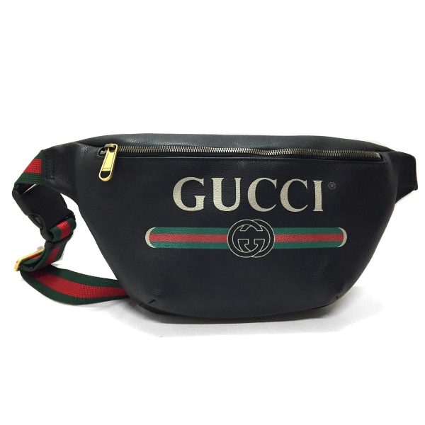 1 Gucci Vintage Logo Body Bag Calfskin Leather Black