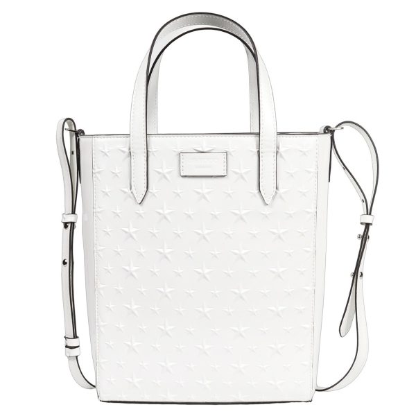 1 Jimmy Choo Shoulder Bag Patent Leather Embossed Mini White