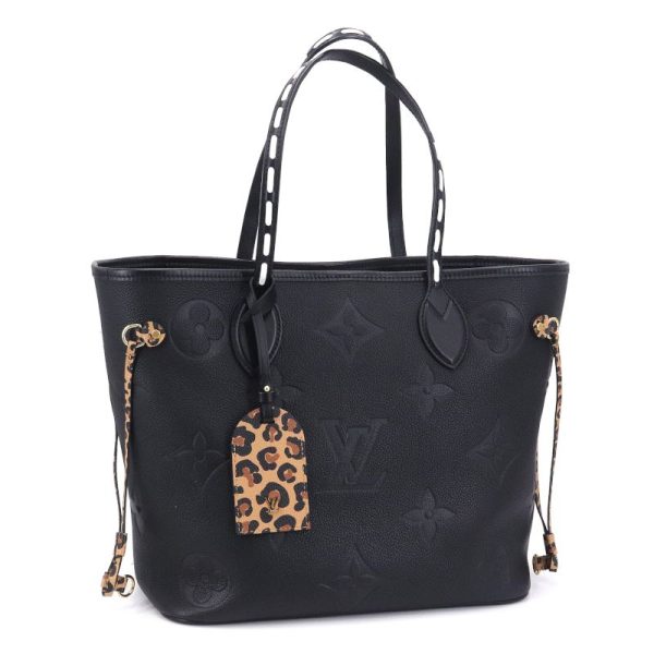 1 Louis Vuitton Neverfull MM Tote Bag Wild at Heart Black