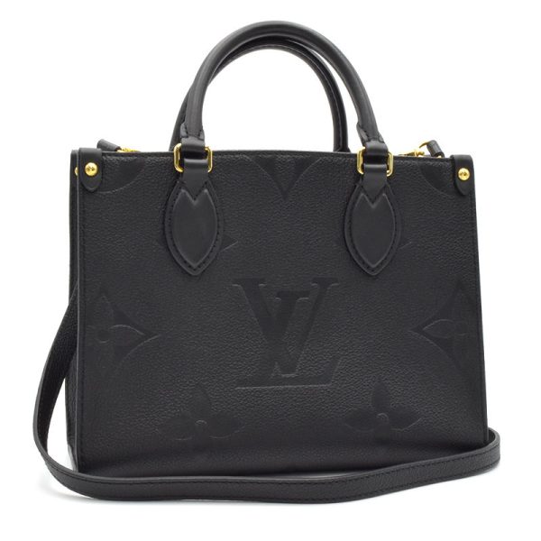 1 Louis Vuitton On the Go PM Monogram Empreinte Shoulder Bag Noir Black