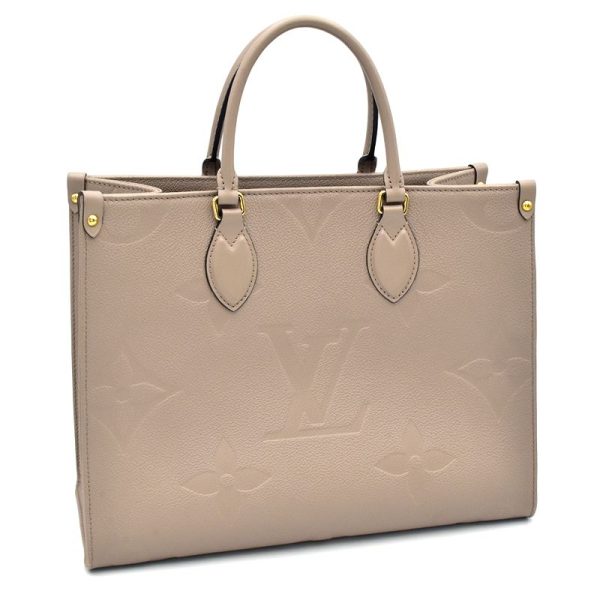 1 Louis Vuitton On the Go MM Monogram Empreinte Shoulder Bag Beige