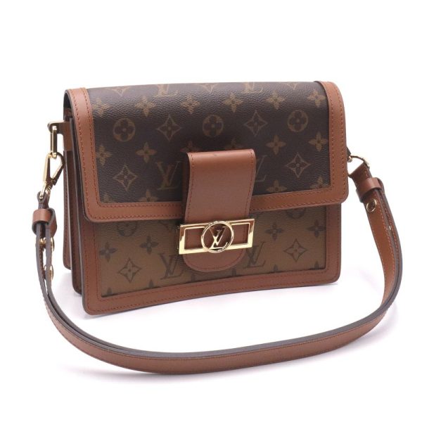 1 Louis Vuitton Dauphine Mini Monogram Reverse Shoulder Bag Brown