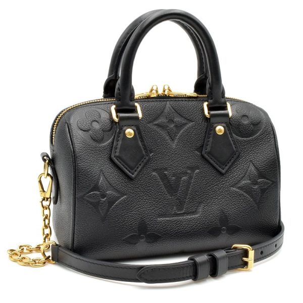 1 Louis Vuitton Speedy Bandouliere 20 Monogram Empreinte Handbag Noir Black