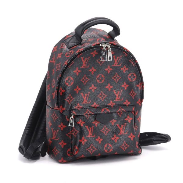 1 Louis Vuitton Palm Springs PM Monogram Anfleur Rouge Backpack BlackRed