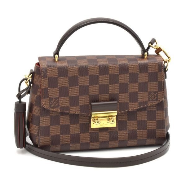 1 Louis Vuitton Croisette Damier Ebene Handbag Brown