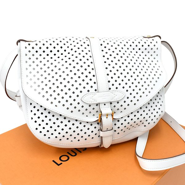 1 Louis Vuitton Messenger Shoulder Bag Bron White