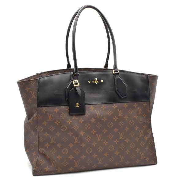 1 Louis Vuitton City Steamer XXL Monogram Canvas Leather Shoulder Bag Noir BlackBrown