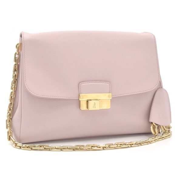 1 Christian Dior Chain Leather Shoulder Bag Pink