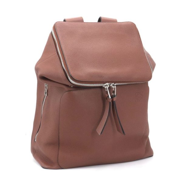 1 Loewe Goya Backpack Leather Rucksack Brown