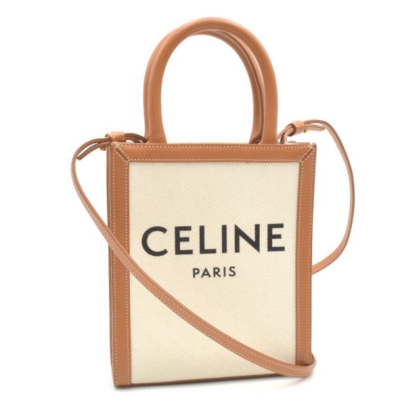 1 Celine Mini Birdicabas Cotton Calfskin Tote Bag Tan