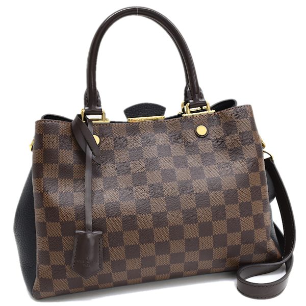 1 Louis Vuitton Brittany 2way Handbag Shoulder Damier Ebene Brown