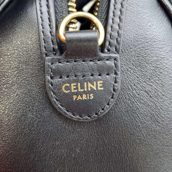 11 Celine 2 Way Handbag Triomphe Small Boston Cuir Black