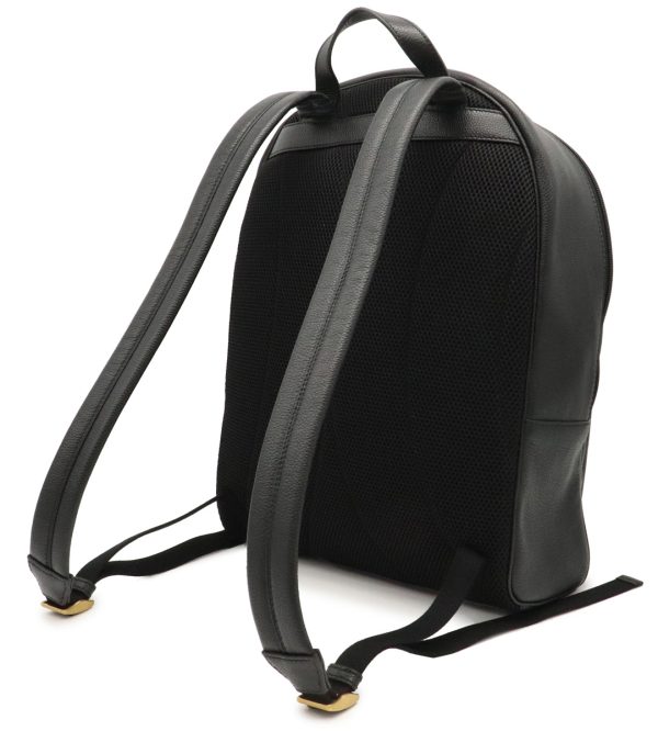 12000769 1 Gucci Print Leather Backpack Black