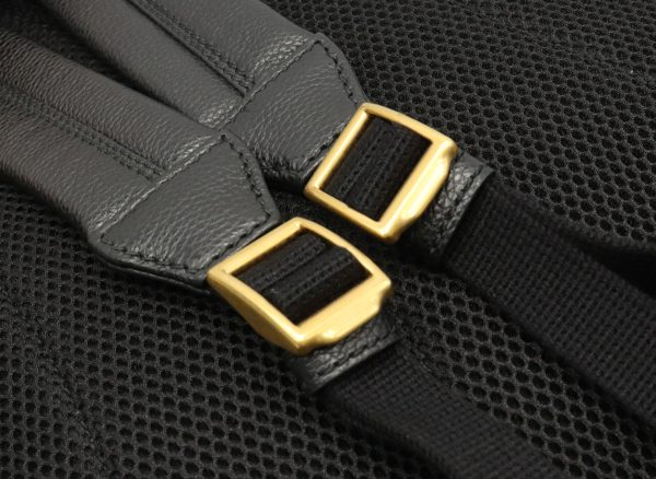 12000769 3 Gucci Print Leather Backpack Black