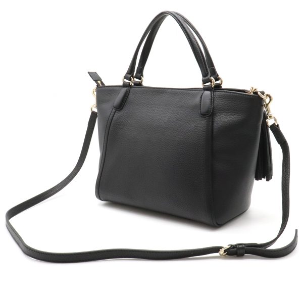 12190826 1 GUCCI Soho Interlocking G Leather Shoulder Bag Black