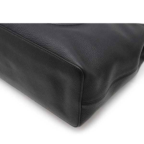 12200930 2 GUCCI Soho Fringe Tassel Leather Shoulder Bag Black