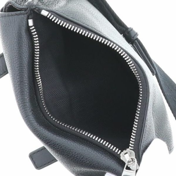 1240002019080 7 Loewe Military Bum Bag Shoulder Messenger Bag Black Leather