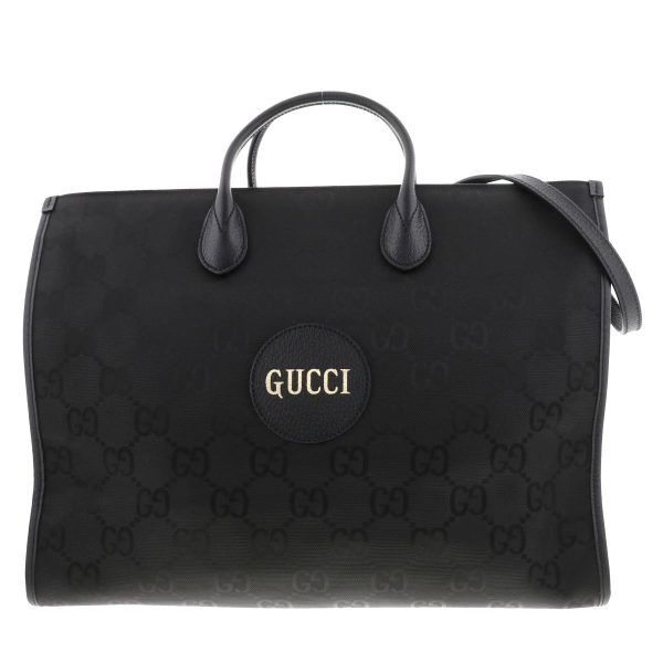 1240002020978 1 Gucci Off the Grid Tote Bag 2way GG Nylon Leather Black