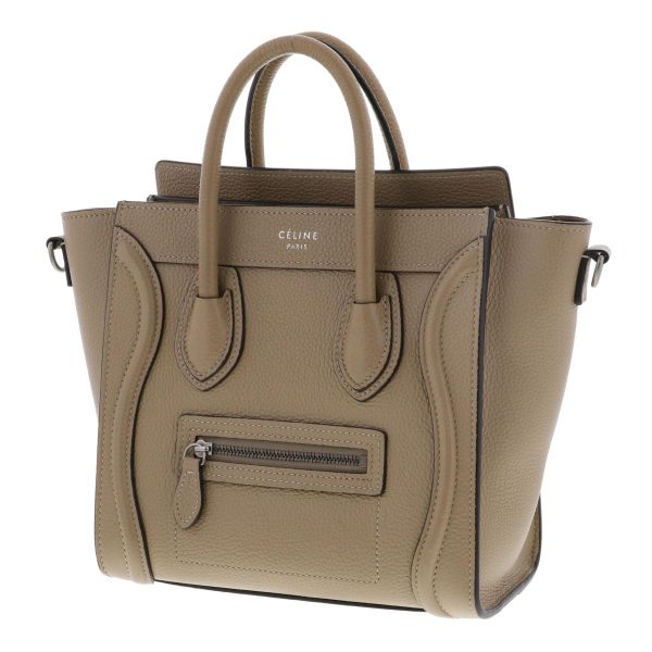 1240002021266 2 Celine Luggage Nano Shopper Bag Hand Shoulder Messenger Bag Beige