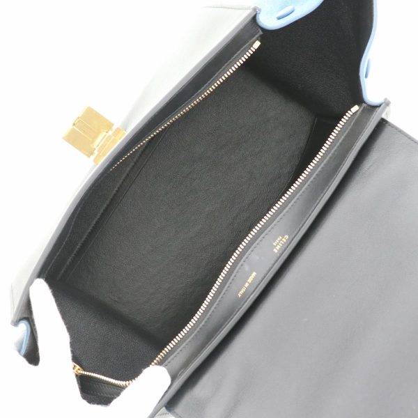 1240002021347 6 Celine Trapeze 2way Shoulder Messenger Bag Blue Color Block