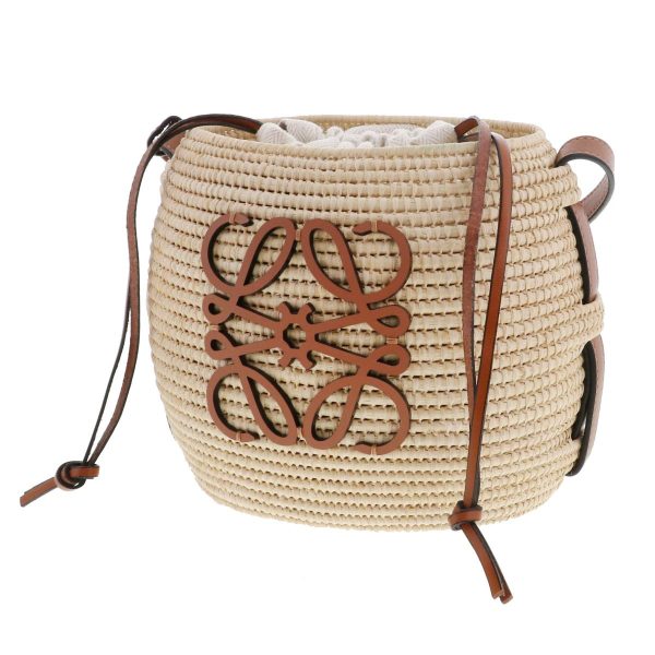 1240003005915 2 Loewe Beehive Anagram Basket Bag Natural Tan Shoulder Bag RS Raffia