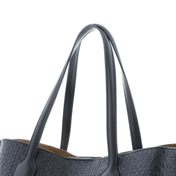 1240004027683 3 Loewe Anagram T Shopper Tote Bag Navy Leather