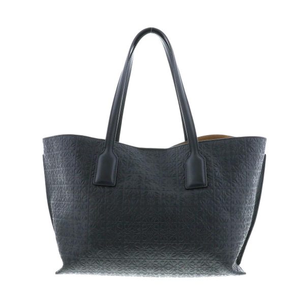 1240004027683 4 Loewe Anagram T Shopper Tote Bag Navy Leather