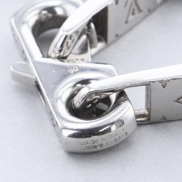 1240004028281 5 Louis Vuitton Necklace Monogram Tied Up Brand Jewelry Pendant Choker Silver