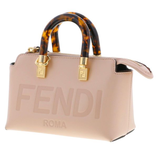 1240004029544 2 Fendi By the Way Mini Bag Shoulder Messenger Bag Pink Café Leather