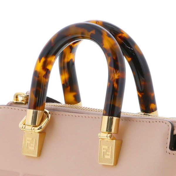 1240004029544 3 Fendi By the Way Mini Bag Shoulder Messenger Bag Pink Café Leather