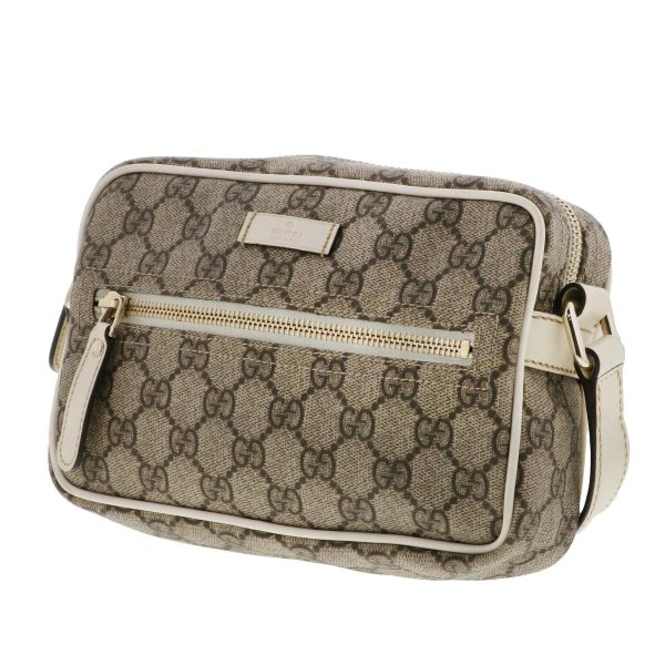 1240004029720 2 Gucci GG Supreme Shoulder Messenger Bag Beige