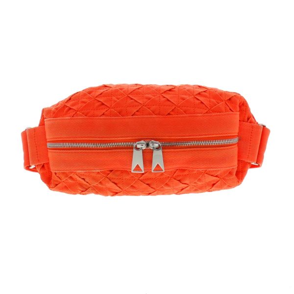 1240004030261 1 Bottega Veneta Intrecciato Waist Body Bag Orange