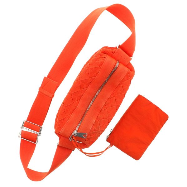 1240004030261 5 Bottega Veneta Intrecciato Waist Body Bag Orange