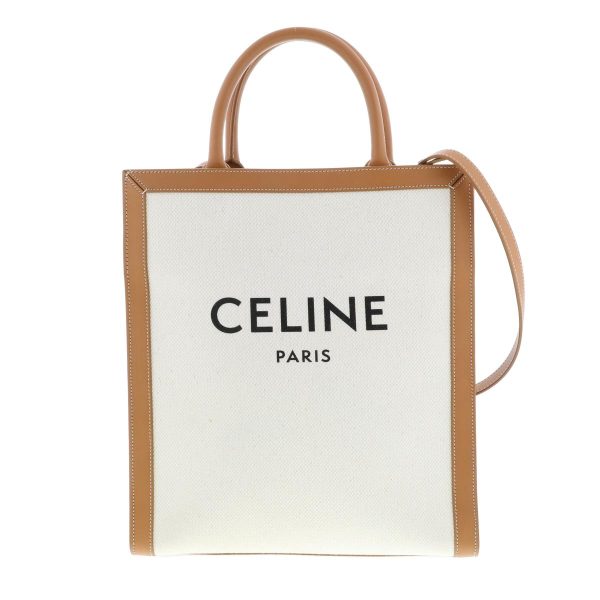 1240005026241 1 Celine Small Vertical 2way Cover Tote Bag Ivory