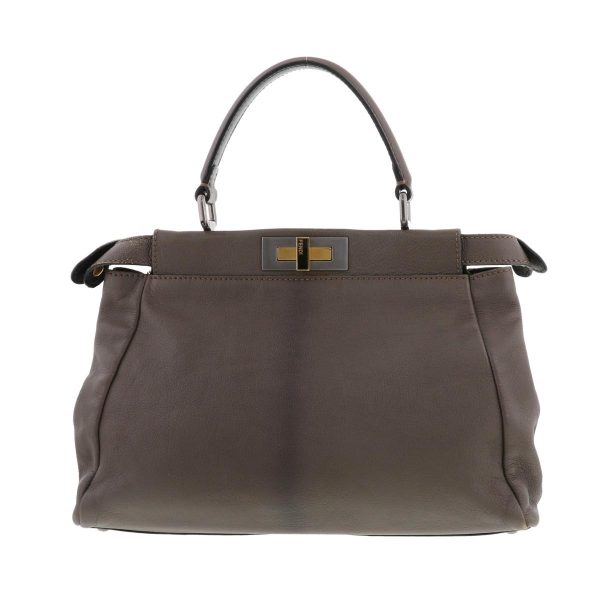 1240005027329 4 Fendi Peacup 2way Bag Shoulder Messenger Bag Peekaboo Gray