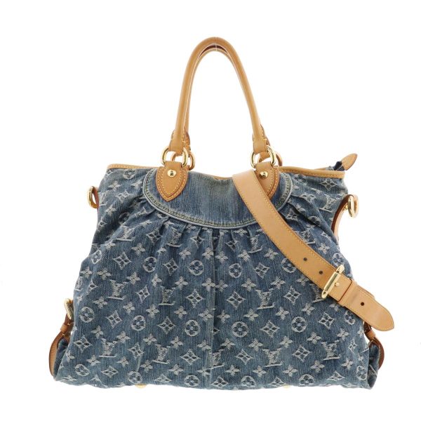 1240005027512 1 Louis Vuitton Monogram Denim Neo Cabby GM M95350 Shoulder Bag Blue