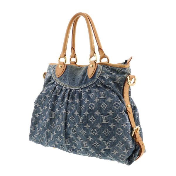 1240005027512 2 Louis Vuitton Monogram Denim Neo Cabby GM M95350 Shoulder Bag Blue