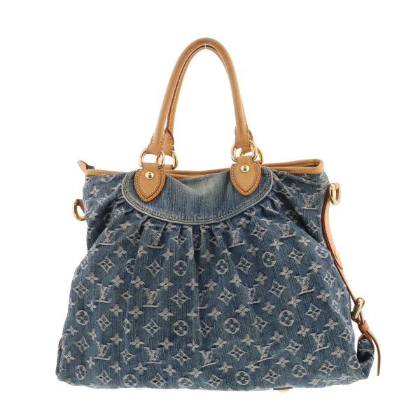 1240005027512 4 Louis Vuitton Monogram Denim Neo Cabby GM M95350 Shoulder Bag Blue