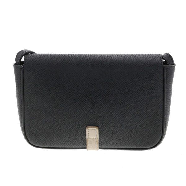 1240007024188 3 Celine Leather Strap Shoulder Messenger Bag Black