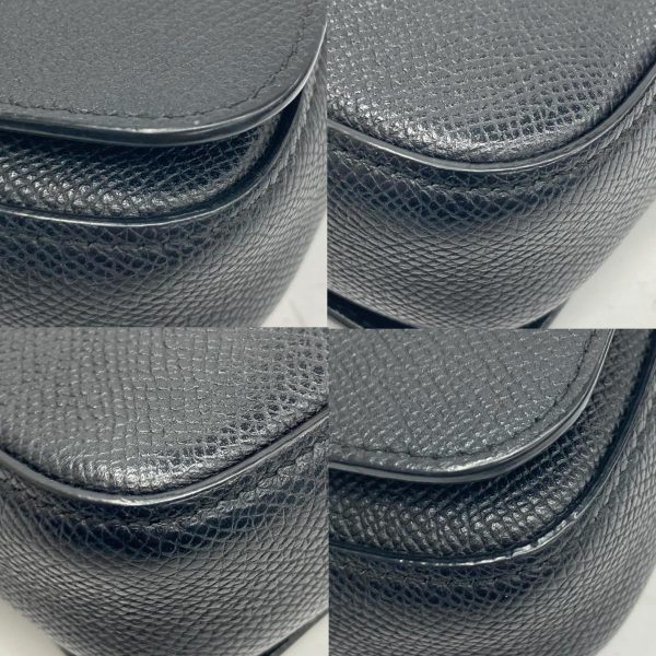 1240007024188 7 Celine Leather Strap Shoulder Messenger Bag Black