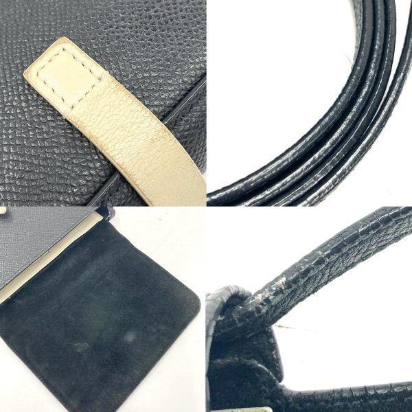 1240007024188 8 Celine Leather Strap Shoulder Messenger Bag Black